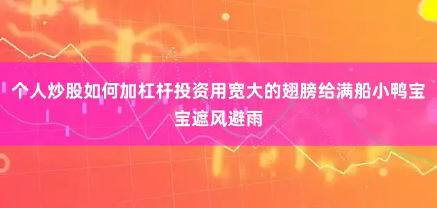 个人炒股如何加杠杆投资用宽大的翅膀给满船小鸭宝宝遮风避雨